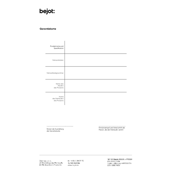 Garantiekarte